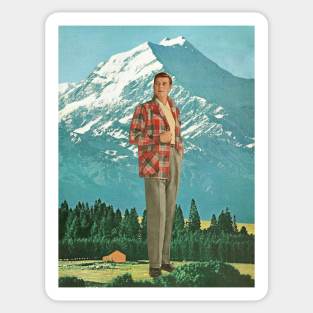 Mt. Cook - Surreal/Collage Art Sticker